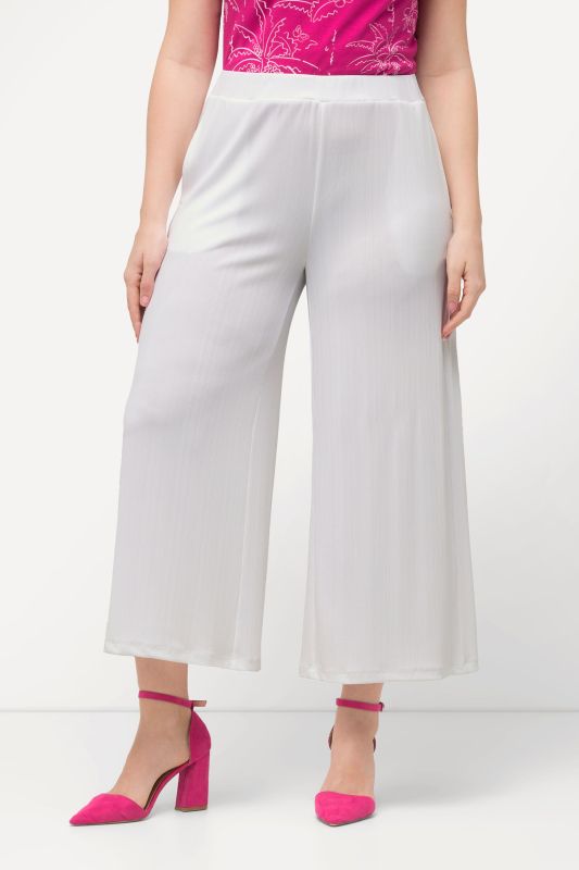 Textured Crepe Wide Leg Culottes