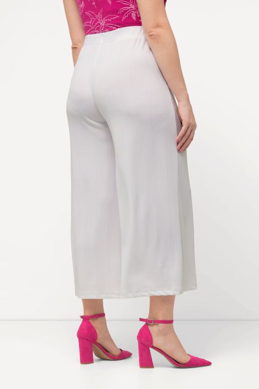 Textured Crepe Wide Leg Culottes