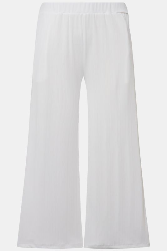 Textured Crepe Wide Leg Culottes