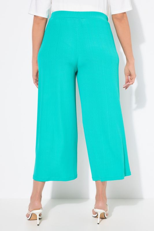 Textured Crepe Wide Leg Culottes