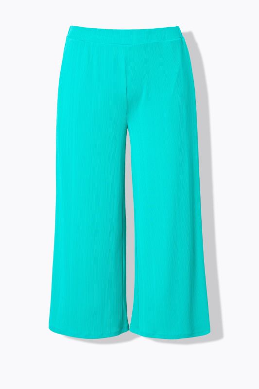 Textured Crepe Wide Leg Culottes