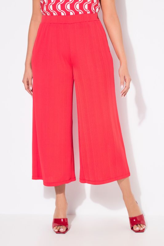 Textured Crepe Wide Leg Culottes