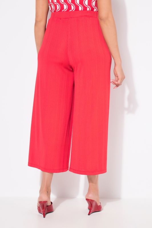 Textured Crepe Wide Leg Culottes