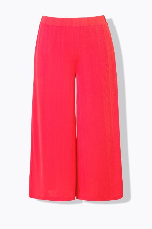 Textured Crepe Wide Leg Culottes