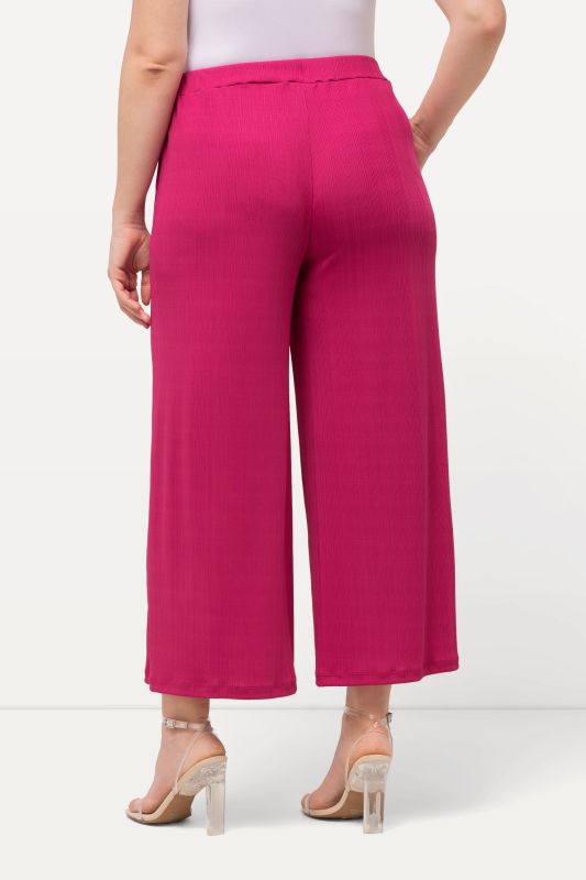 Textured Crepe Wide Leg Culottes