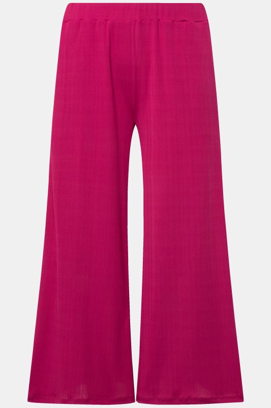 Textured Crepe Wide Leg Culottes