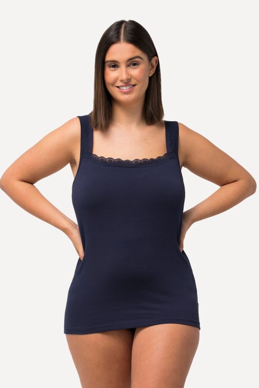 Lace Trimmed Sleeveless Undershirt