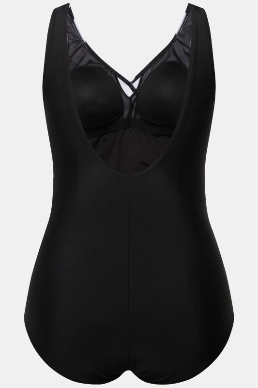 Striped Draped One Piece Swimsuit