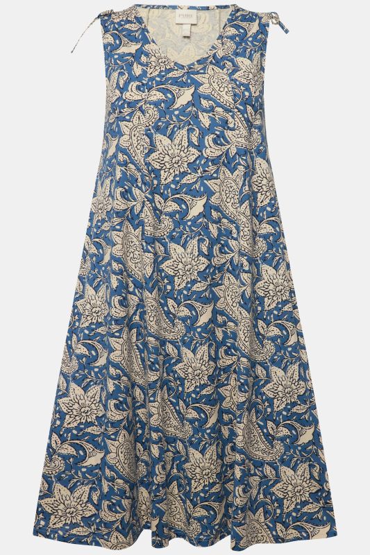 Eco Cotton Sleeveless Paisley Dress