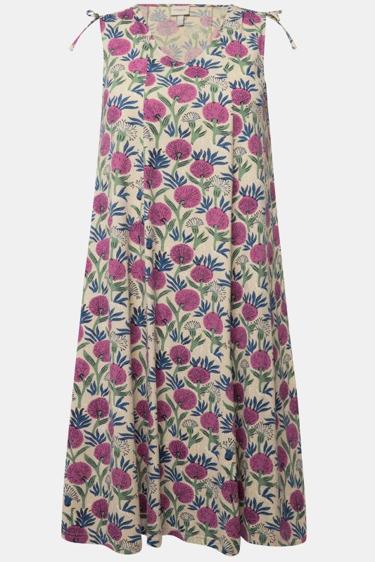 Eco Cotton Sleeveless Floral Dress