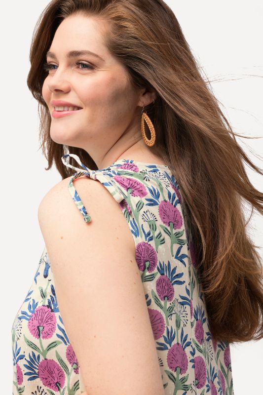 Eco Cotton Sleeveless Floral Dress