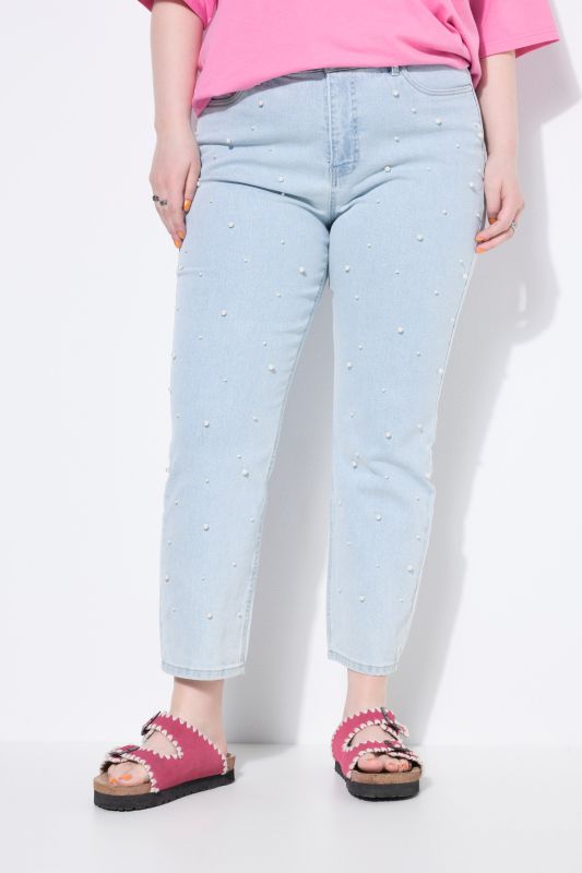 Mom Jeans with Pearls
