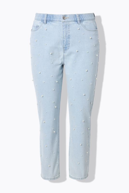 Mom Jeans with Pearls