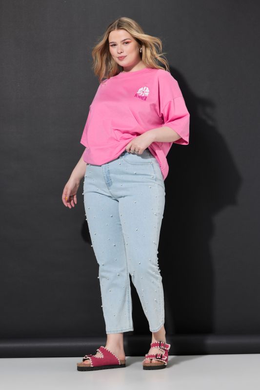 Mom Jeans with Pearls