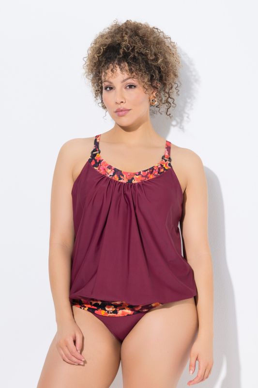 Elastic Hem Tankini Set