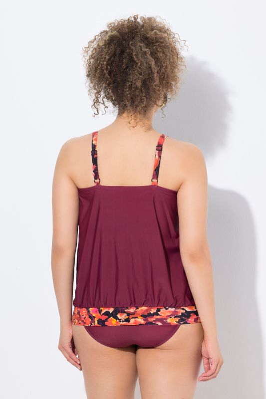 Elastic Hem Tankini Set