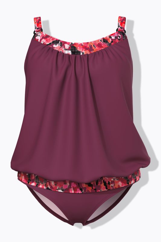Elastic Hem Tankini Set