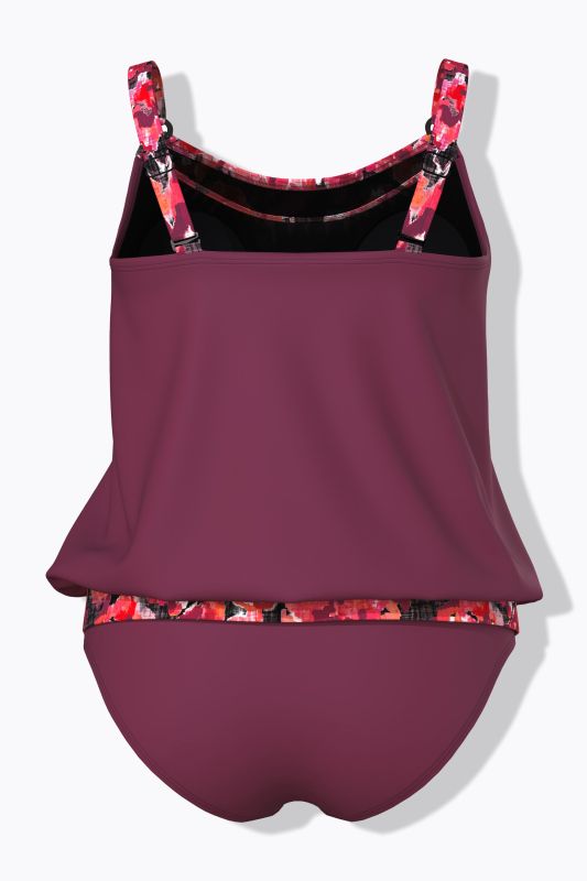 Elastic Hem Tankini Set