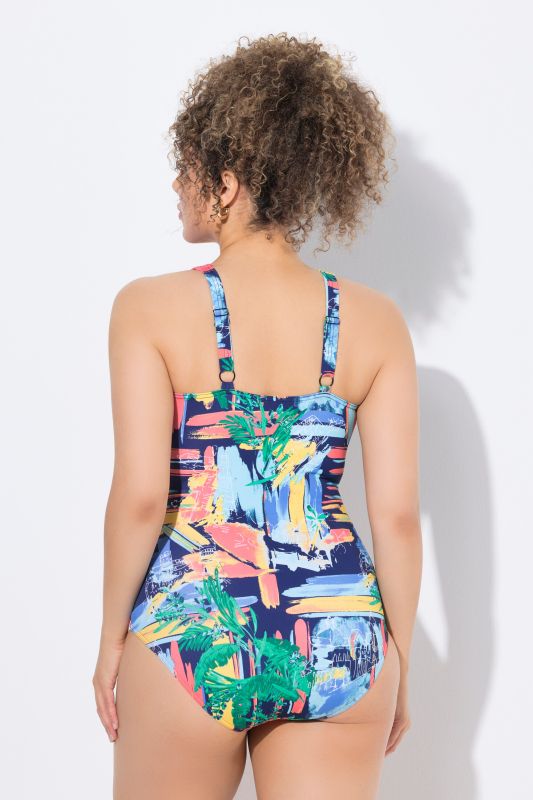 Dolce Vita Print Wrap Look One Piece Swimsuit