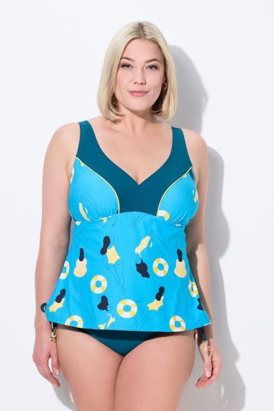 Swimmer Print Tankini Set