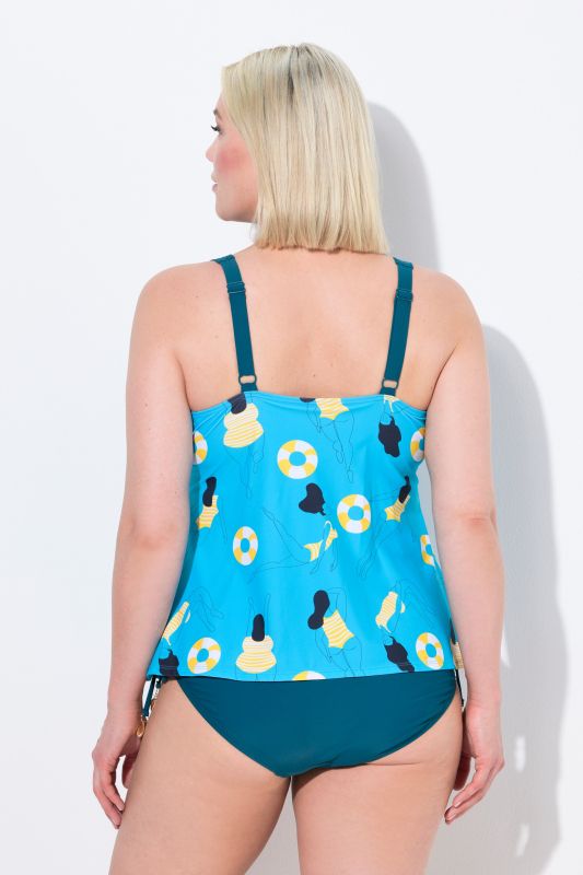 Swimmer Print Tankini Set