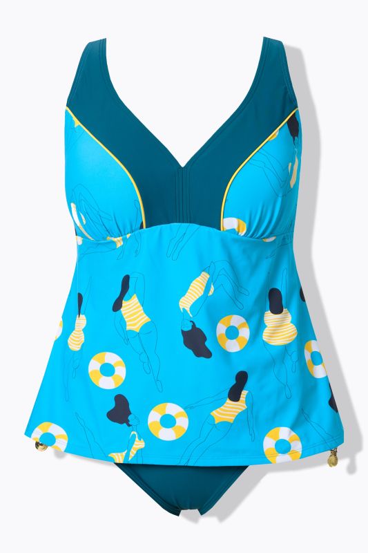 Swimmer Print Tankini Set