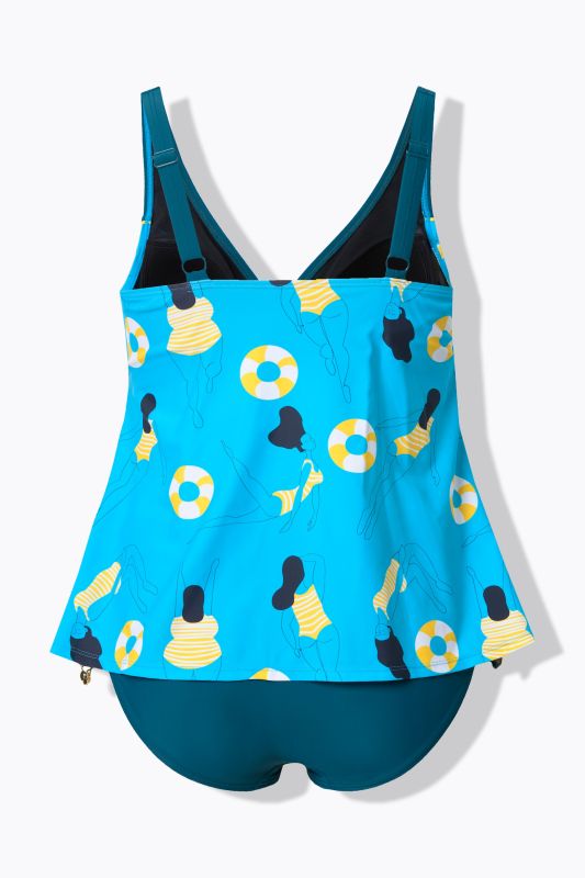 Swimmer Print Tankini Set