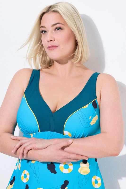 Swimmer Print Tankini Set