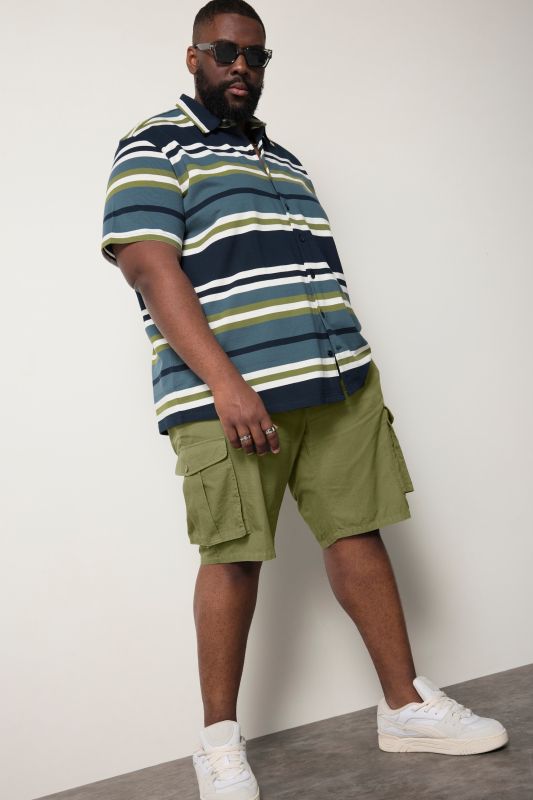 STHUGE cargo shorts, loose fit, ripstop, elasticated waistband, up to size 72