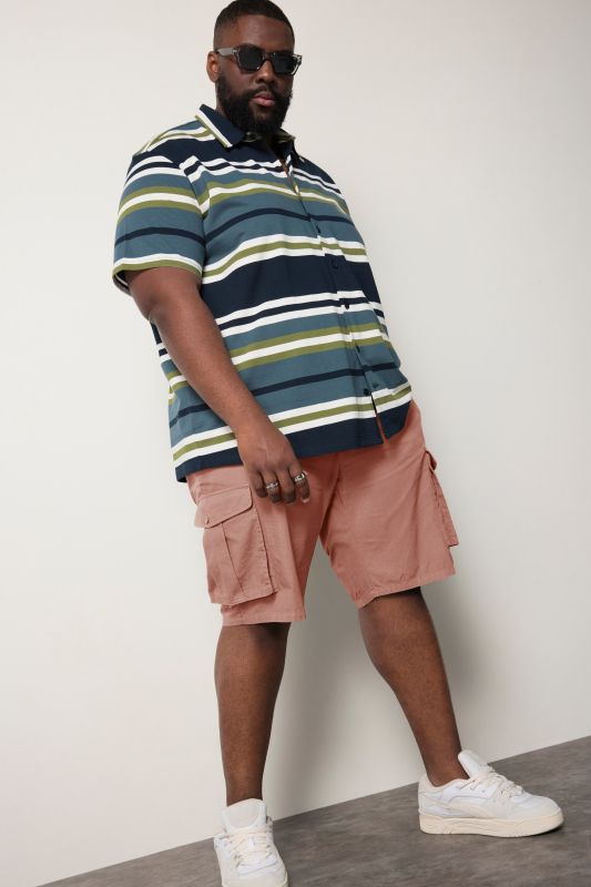 STHUGE cargo shorts, loose fit, ripstop, elasticated waistband, up to size 72