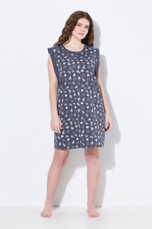 Printed Sleeveless Nightgown