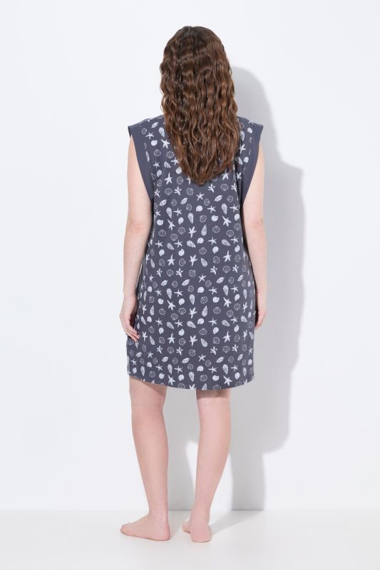Printed Sleeveless Nightgown