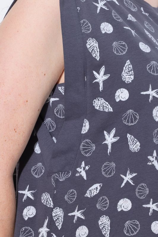Printed Sleeveless Nightgown