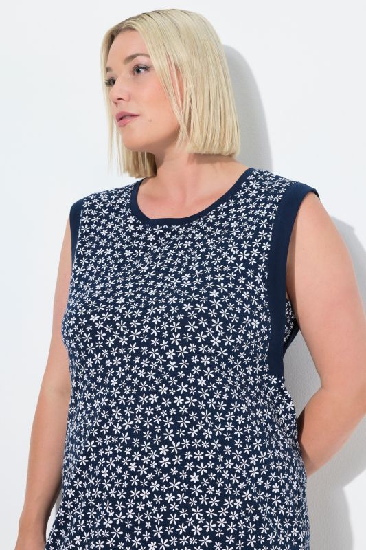 Printed Sleeveless Nightgown