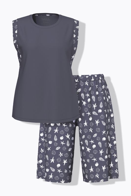 Printed Two Piece Shorty Pajama Set