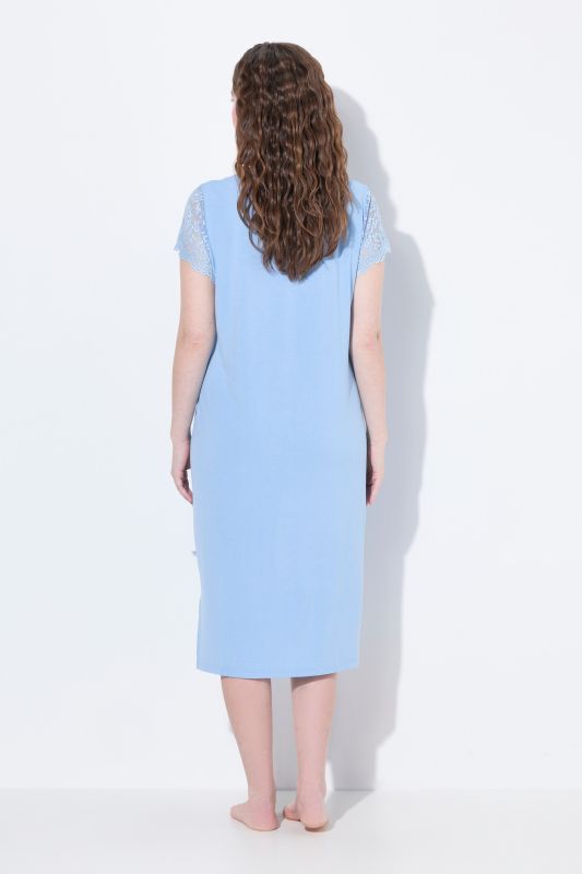 Lace Panel Cap Sleeve Nightgown