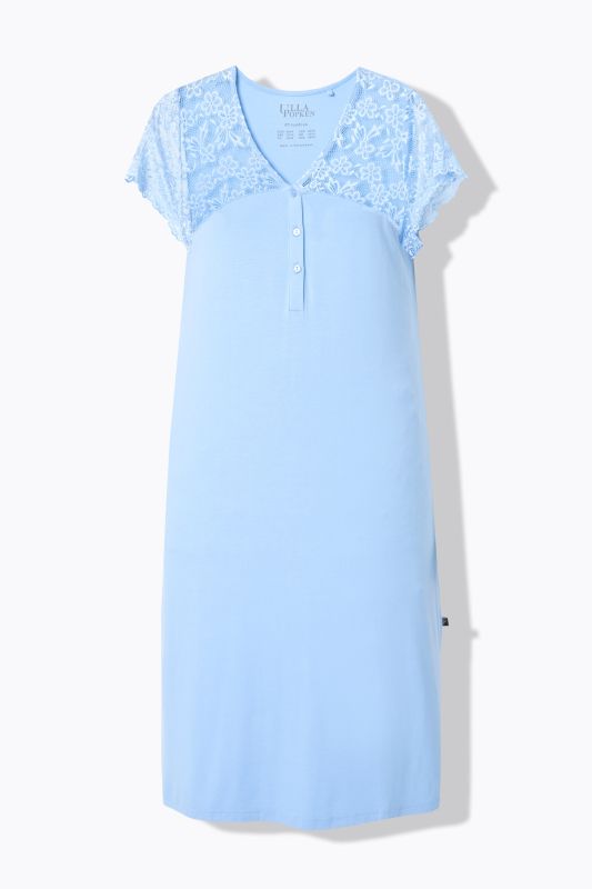 Lace Panel Cap Sleeve Nightgown