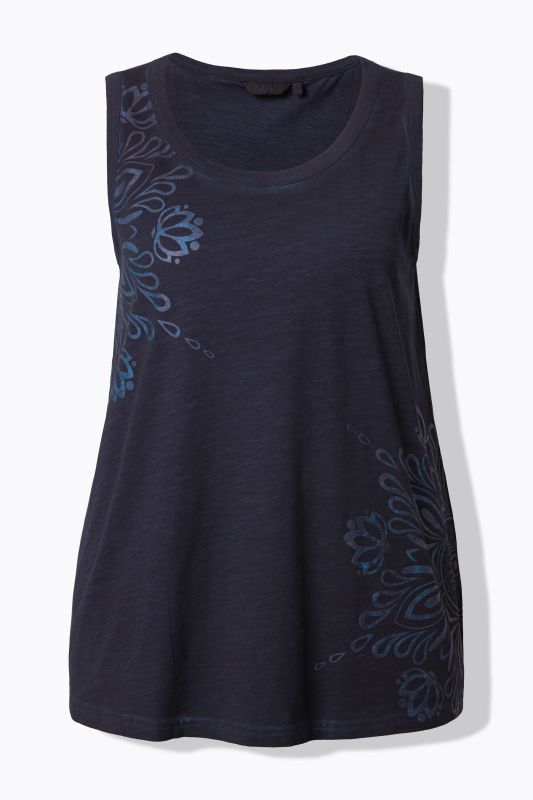 Textured Mandala Motif Tank
