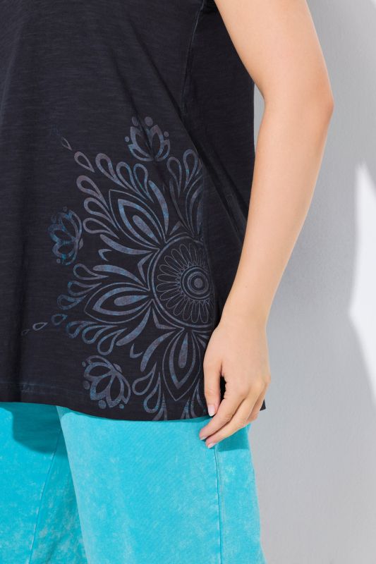 Textured Mandala Motif Tank