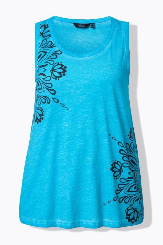 Textured Mandala Motif Tank
