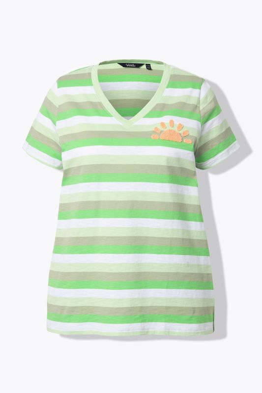 Striped Sun Patch Short Sleeve Tee