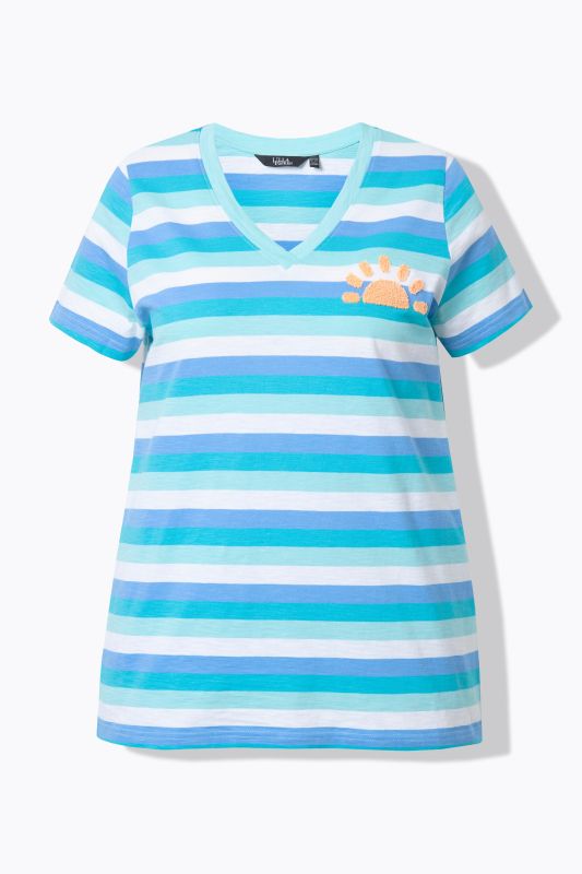 Striped Sun Patch Short Sleeve Tee