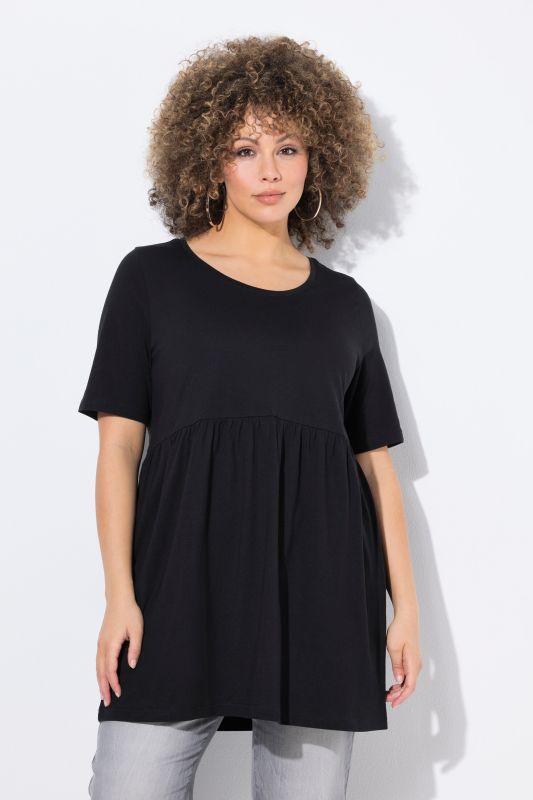 Short Sleeve Empire Waist Knit Tunic