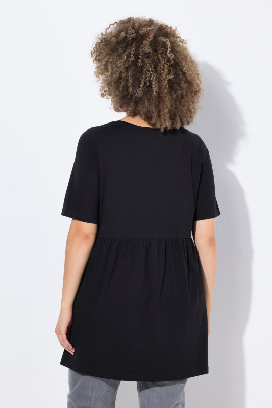 Short Sleeve Empire Waist Knit Tunic