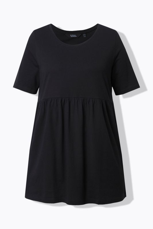 Short Sleeve Empire Waist Knit Tunic