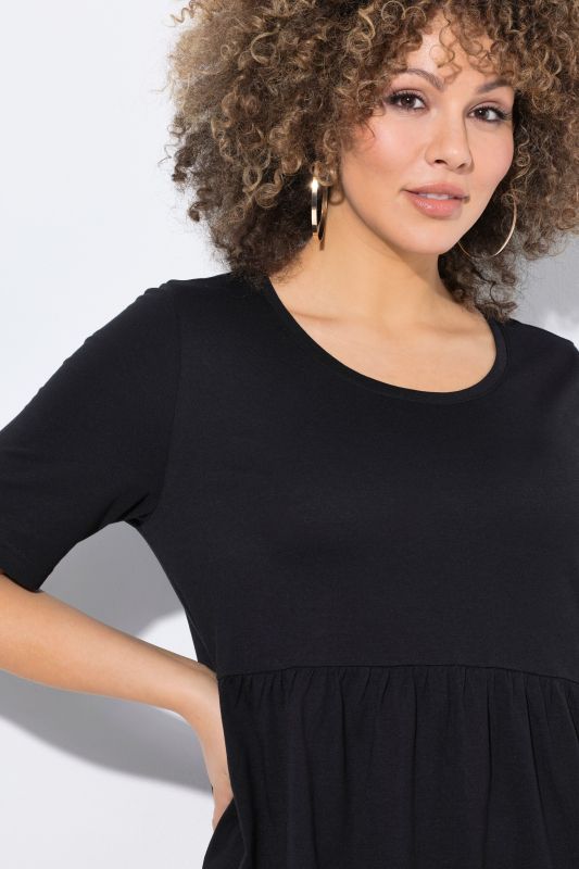 Short Sleeve Empire Waist Knit Tunic