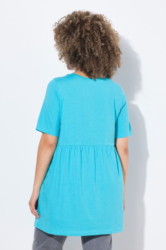Short Sleeve Empire Waist Knit Tunic