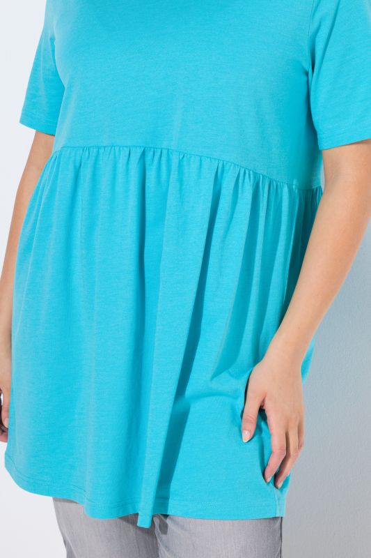 Short Sleeve Empire Waist Knit Tunic