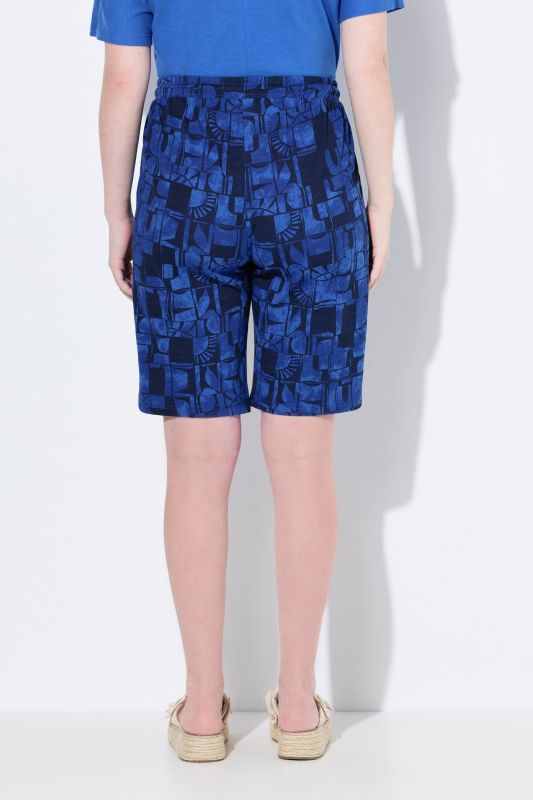 Eco Cotton Abstract Print Elastic Waist Shorts