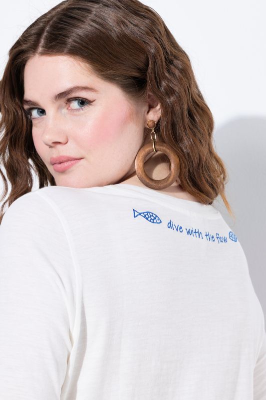 Eco Cotton Fish Embroidery Short Sleeve Tee